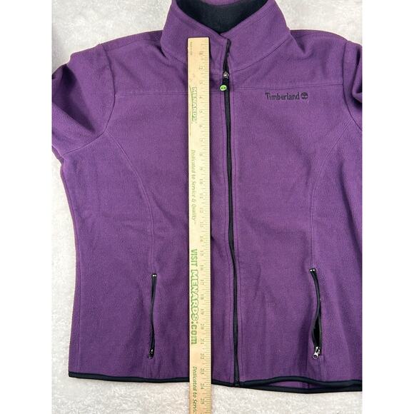 Timberland Jacket Women's Sz XL Purple Full Zip Embroidered logo outdoor fleece - Picture 5 of 6